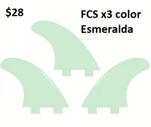 Quillas FCS color esmeralda