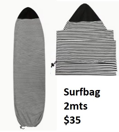 Funda de surf rayada 2mts