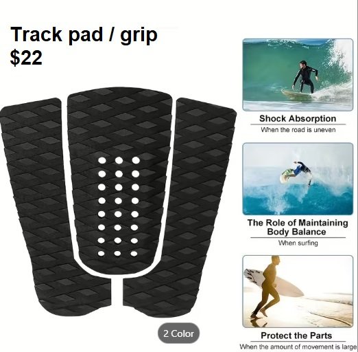 Track pad grip surf NEGRO