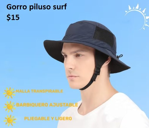 Gorro piluso de surf AZUL