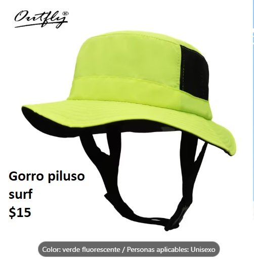 Gorro surf PILUSO fluor