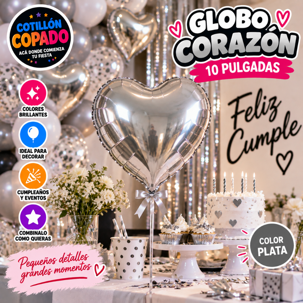 CORAZON COLOR PLATA