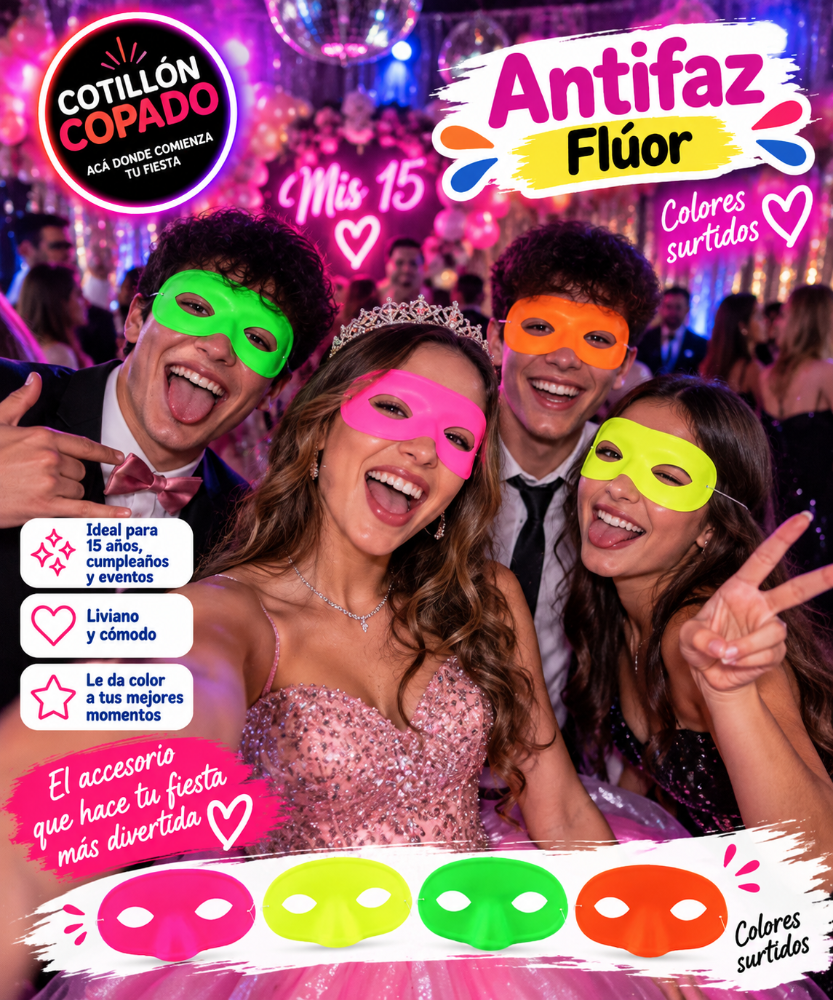 ANTIFAS PLASTCO FLUOR COLORES SURTIDOS