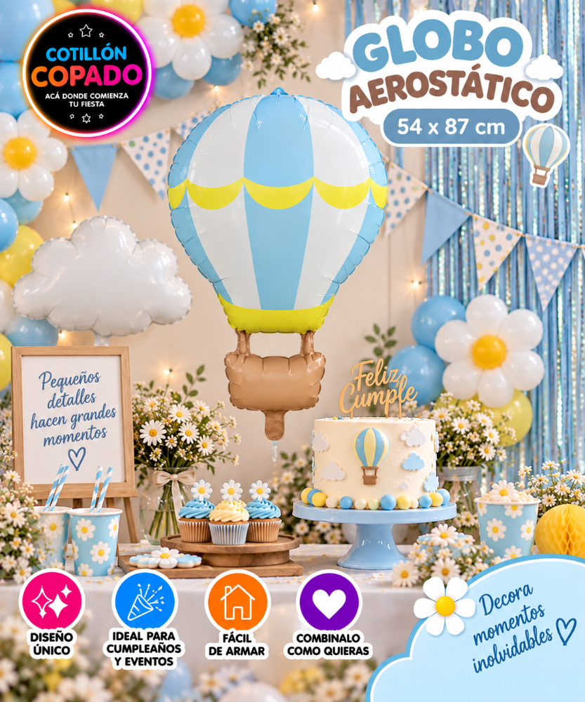 GLOBO AEROSTATICO CELESTE