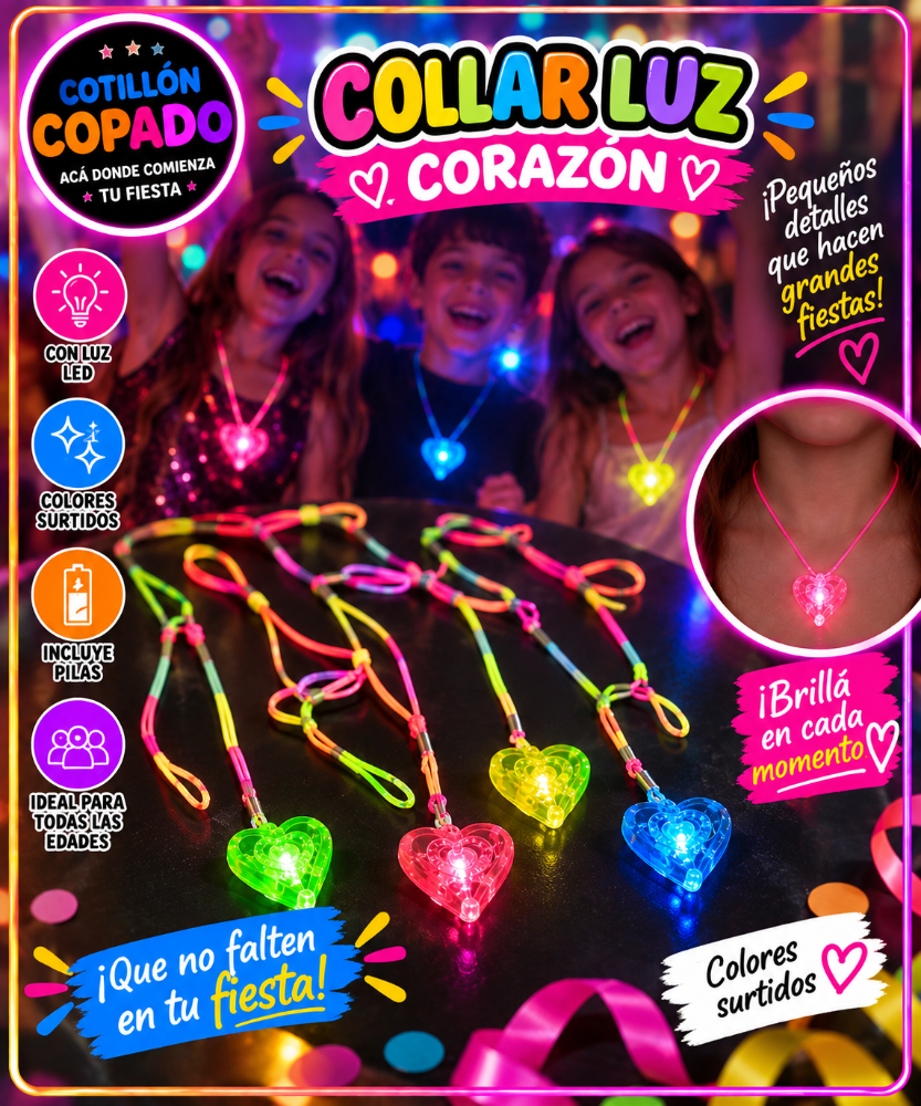 COLLAR CORAZON LUMINOSO