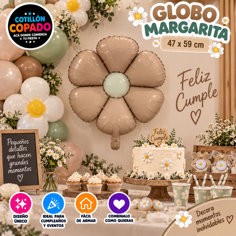 GLOBO MARGARITA MARRON