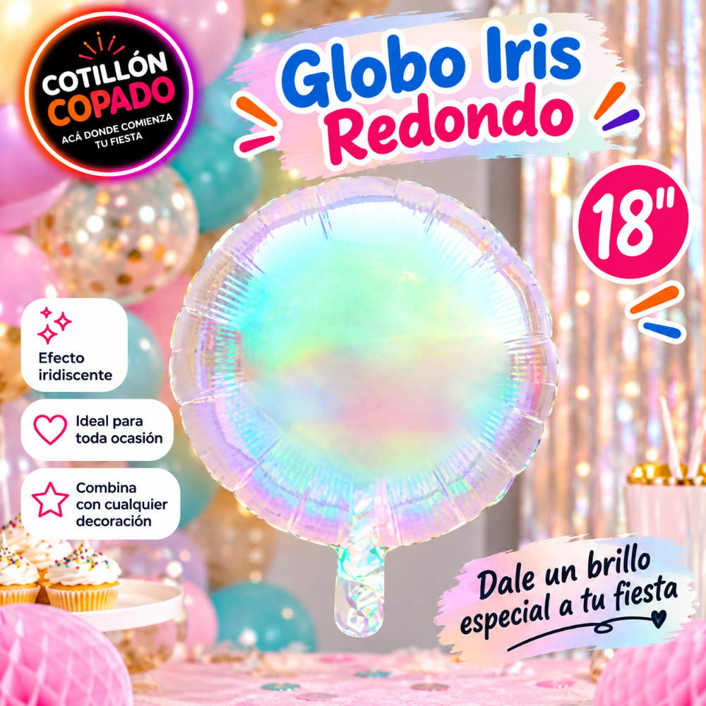 GLOBO IRIS REDONDO 18"