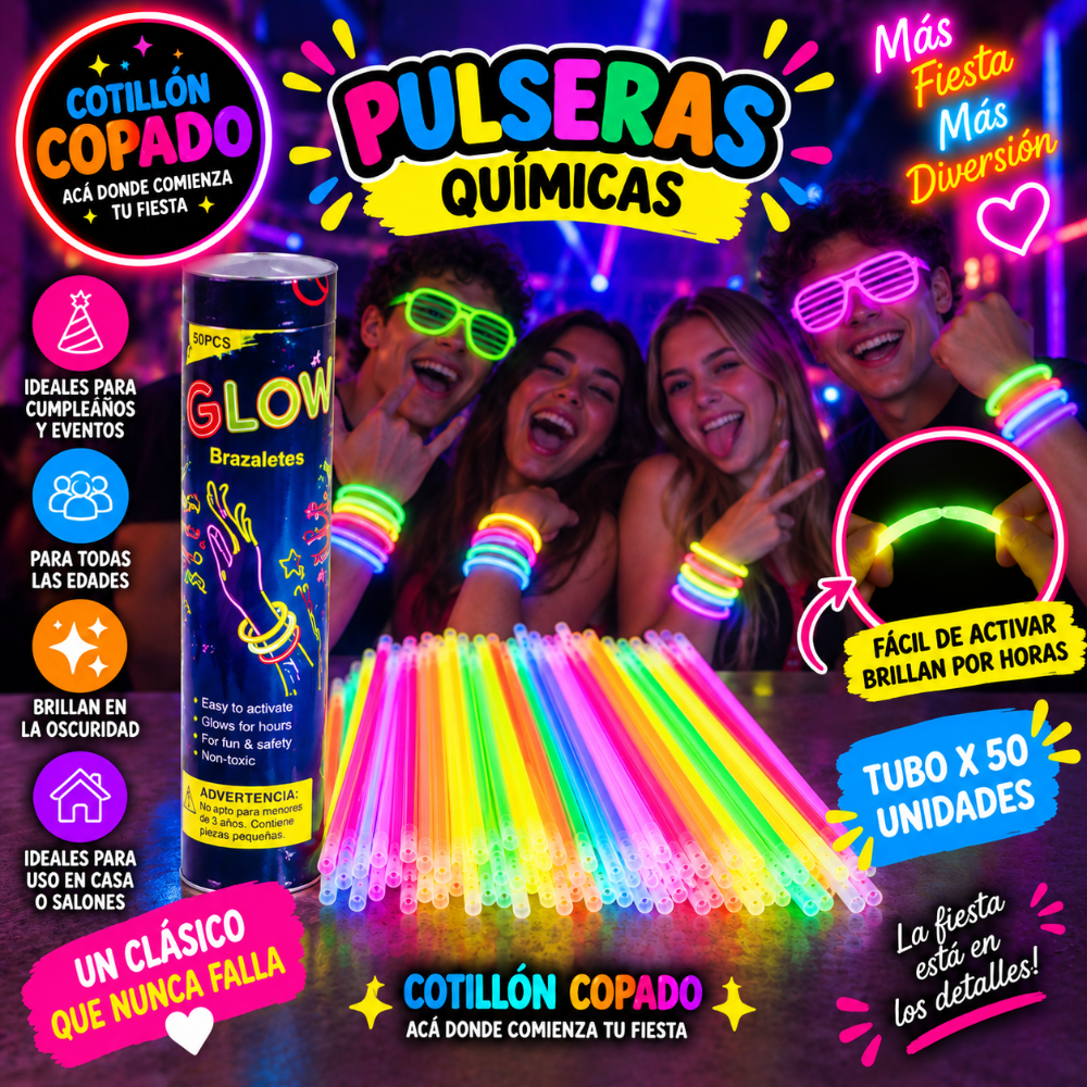 PULSERAS QUIMICAS TUBO X 5O UDS