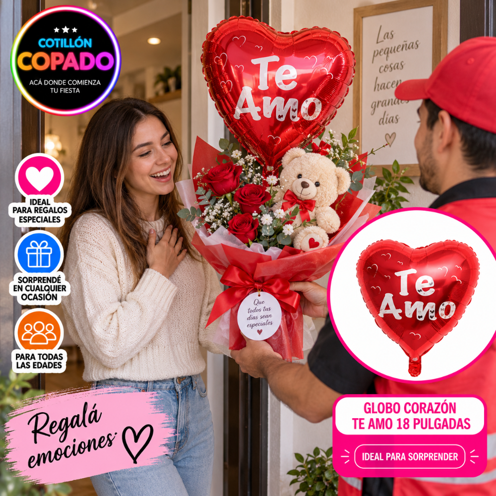 GLOBO CORAZON "TE AMO"18"