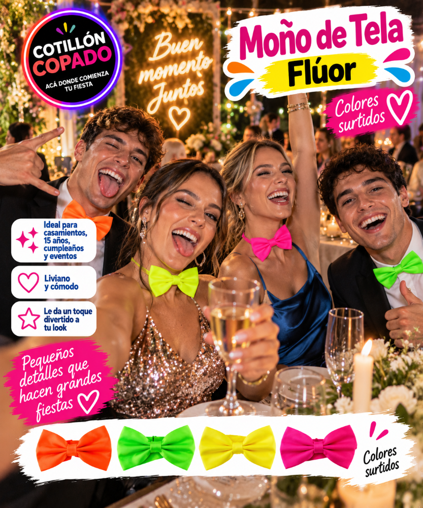 MOÑO DE TELA FLUOR