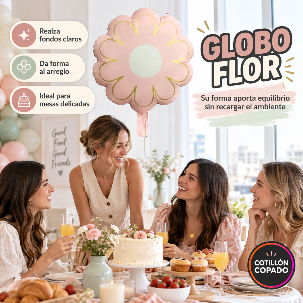 GLOBO FLOR COLOR ROSA
