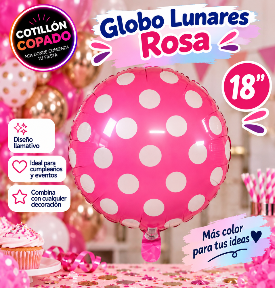 GLOBO LUNARES ROSA