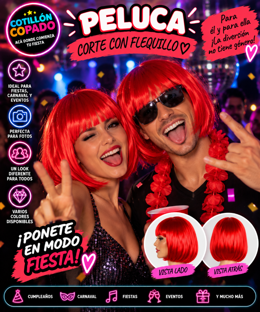 PELUCA CARRE ROJA