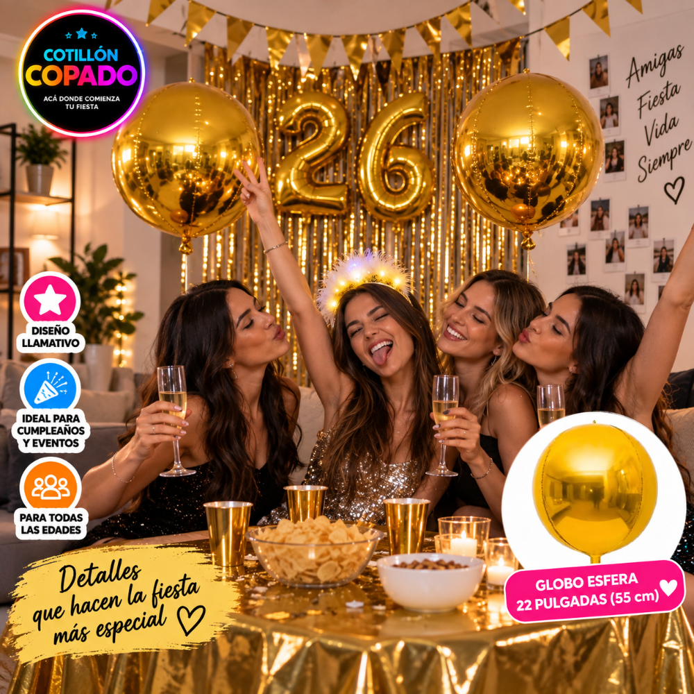 GLOBO ESFERA 22" ORO