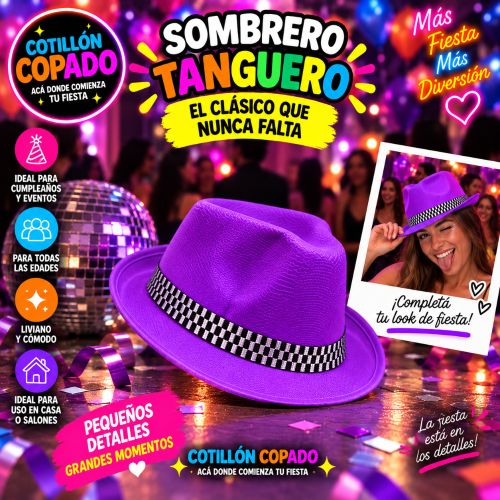 SOMBRERO TANGUERO MORADO