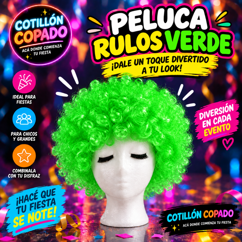 PELUCA RULO VERDE