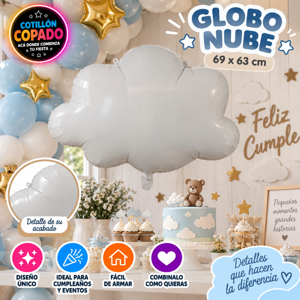 GLOBO CON FORMA DE NUBE