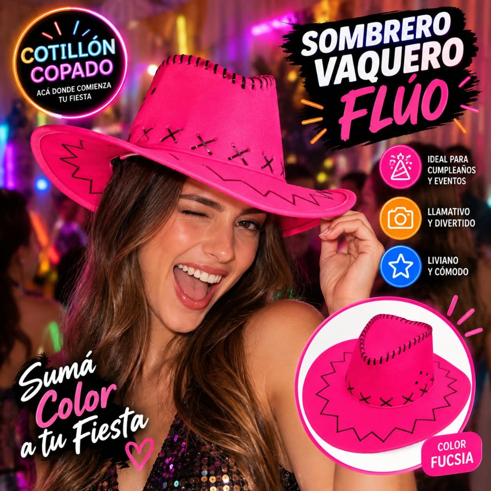 SOMBRERO COWBOY FUCSIA