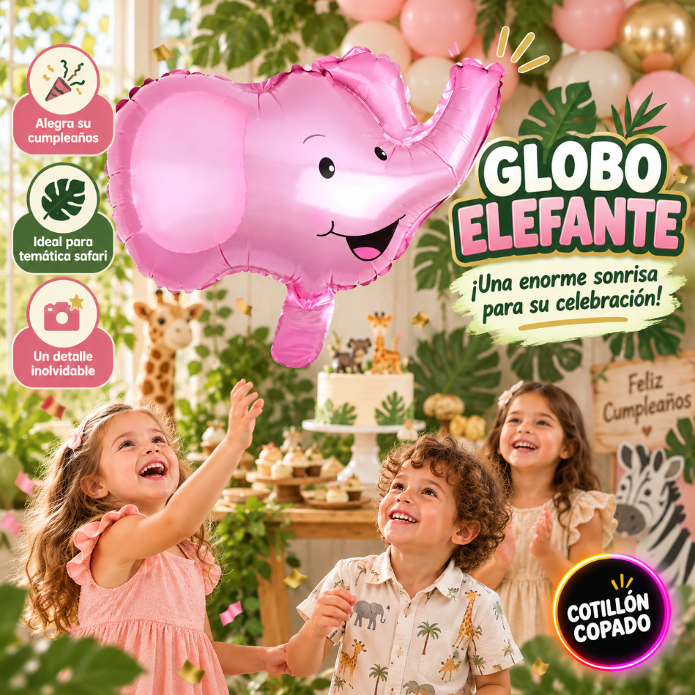GLOBO ELEFANTE ROSA