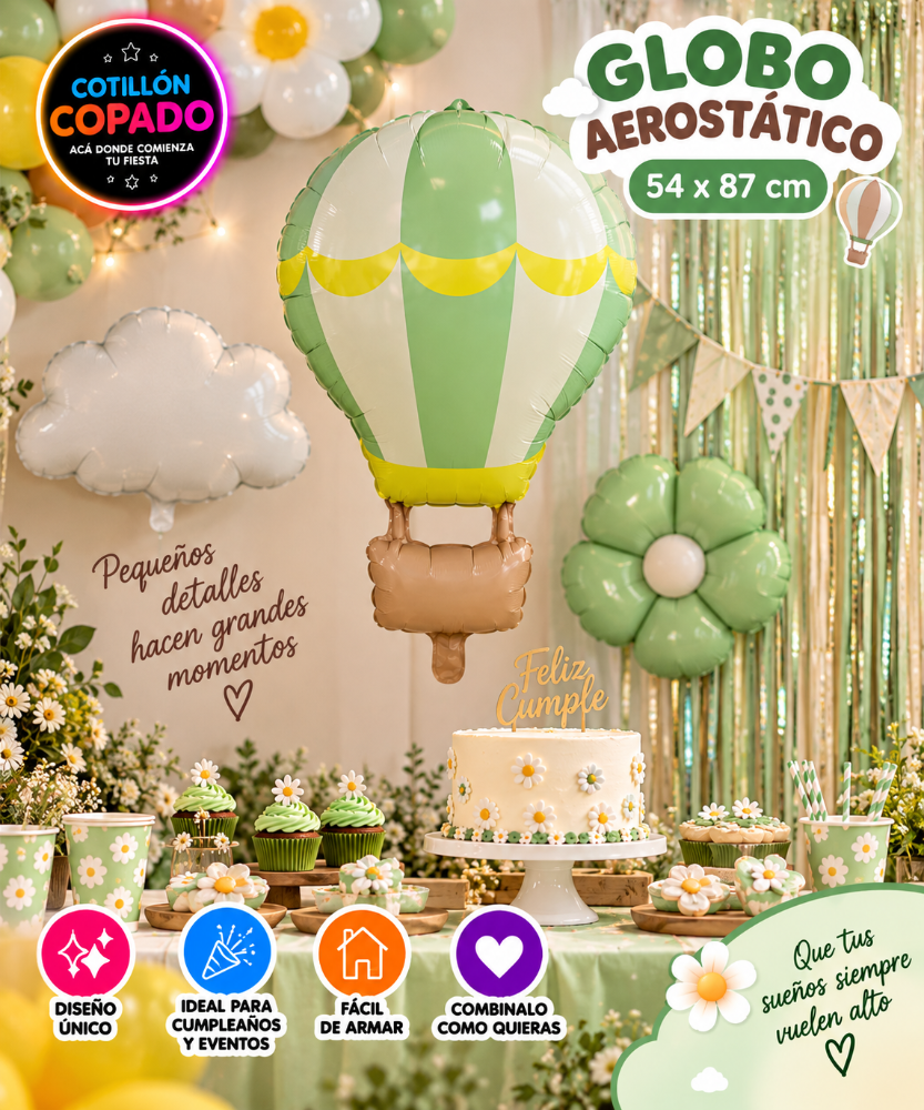 GLOBO AEROSTATICO VERDE