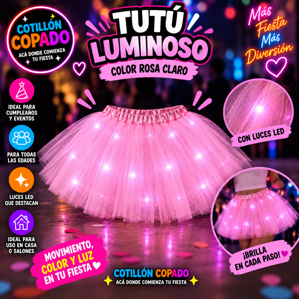 TUTU ROSA CON LED