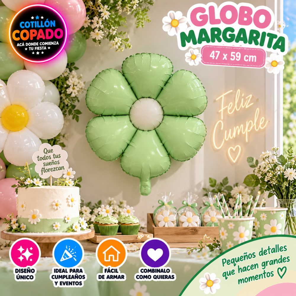 GLOBO MARGARITA VERDE