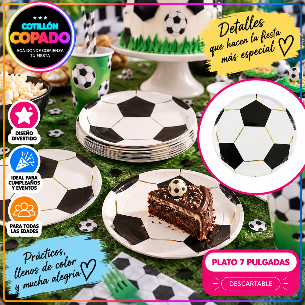 PLATO PELOTA 7" X 10 Uds