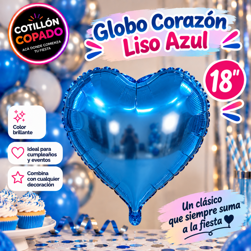 GLOBO CORAZON AZUL