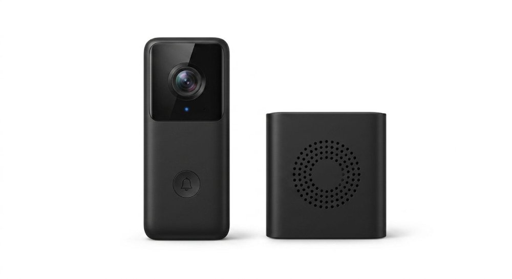 Mini Timbre Inteligente Wifi Con Cámara Video negro