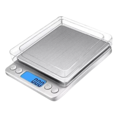 Balanza Gramera Peso Bascula Digital Led 0.01-3000gr Cromada