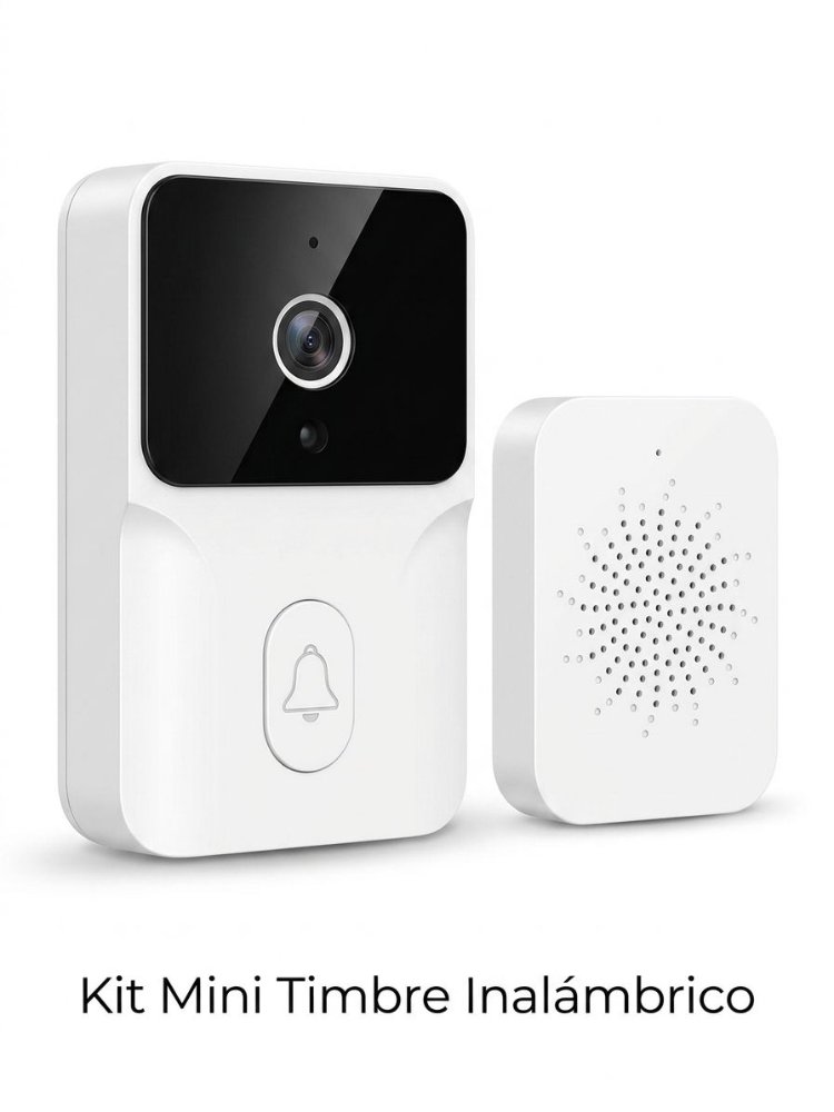 Mini Timbre Inteligente Wifi Con Cámara Video Hd Recargable