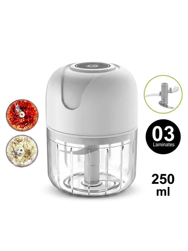 Mini Procesador Alimentos Eléctrico Usb Recargable 250ml
