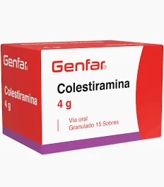 Colestiramina 4mg sobre gf