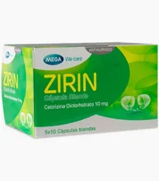 Zirin (Cetirizina diclorhidrato 10 mg) caja x 50