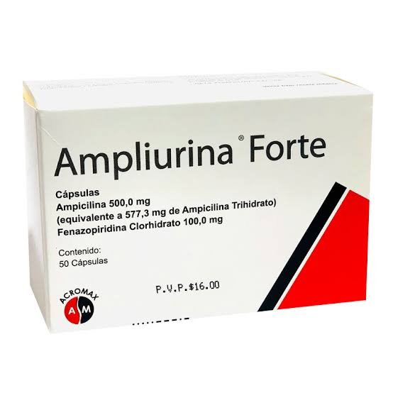 Ampliurina caja x 50 (fenazopiridina/ampicilina forte bls  x 10