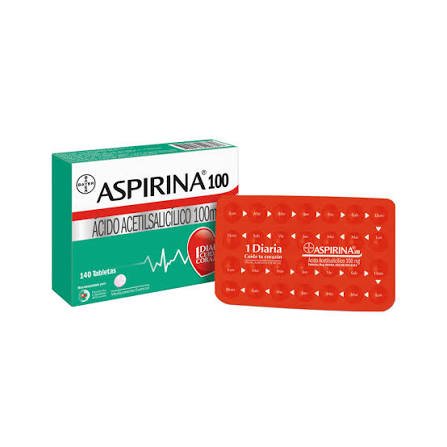 Aspirina 100(acido acetil salicilico ) caj x 140