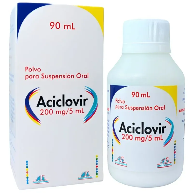 ACICLOVIR SUSPENCION X 90 ML  200MG/5ML ANGLOPHARMA