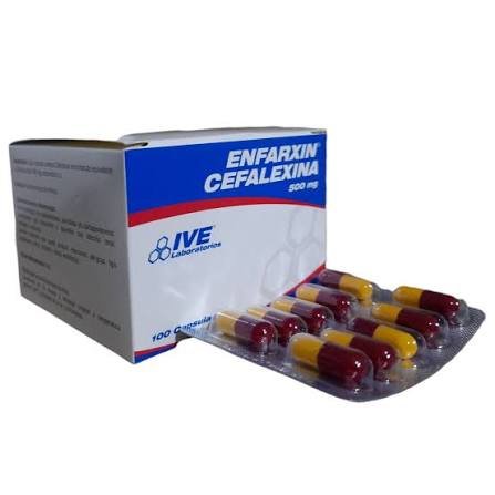 Enfarxin(Cefalexina cap 500 mg  caj x 100) ive