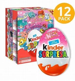 Huevo kinder Niña y Niño C/12pz 20g c/u