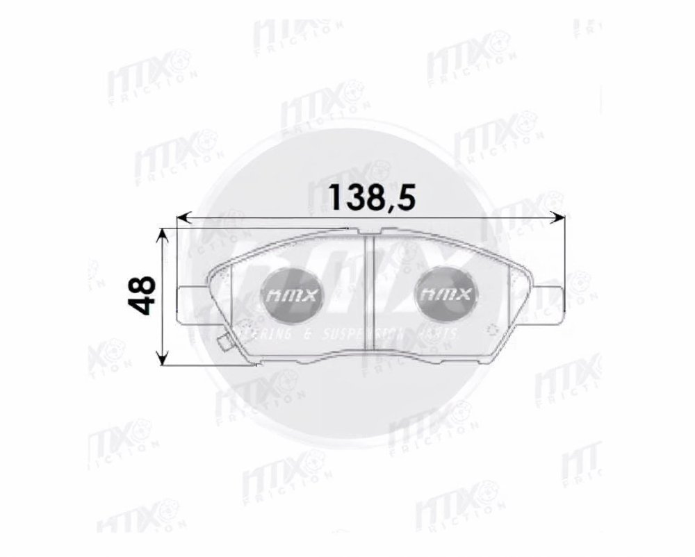 PASTILLA FRENO DELANTERO NISSAN VERSA (11-18), MARCH, NOTE(13-19)