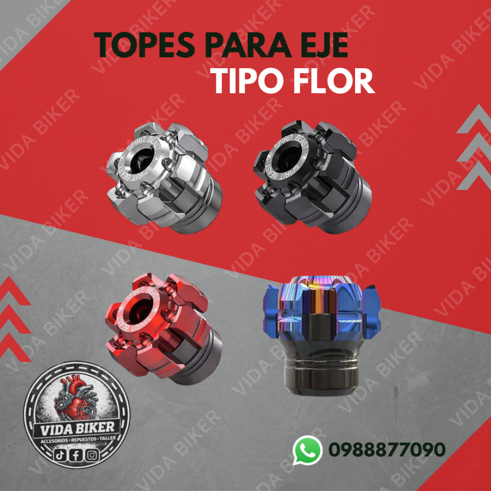 Topes para eje tipo flor