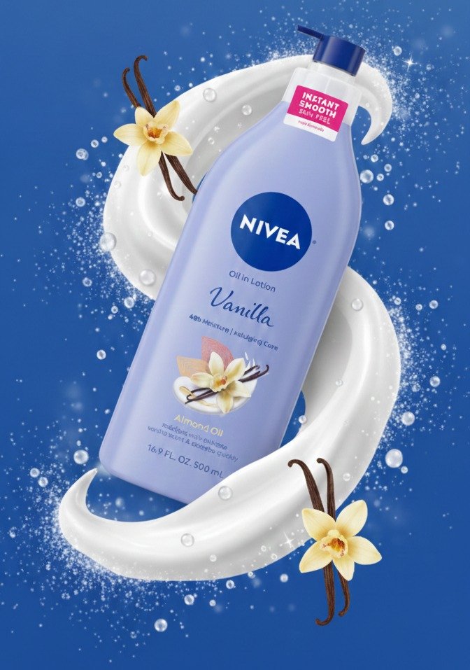 Crema Nivea Corporal Con Aceite De Vainilla y Almendra