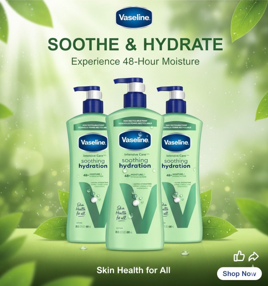 Crema Vaseline Hidratante De Aloe vera