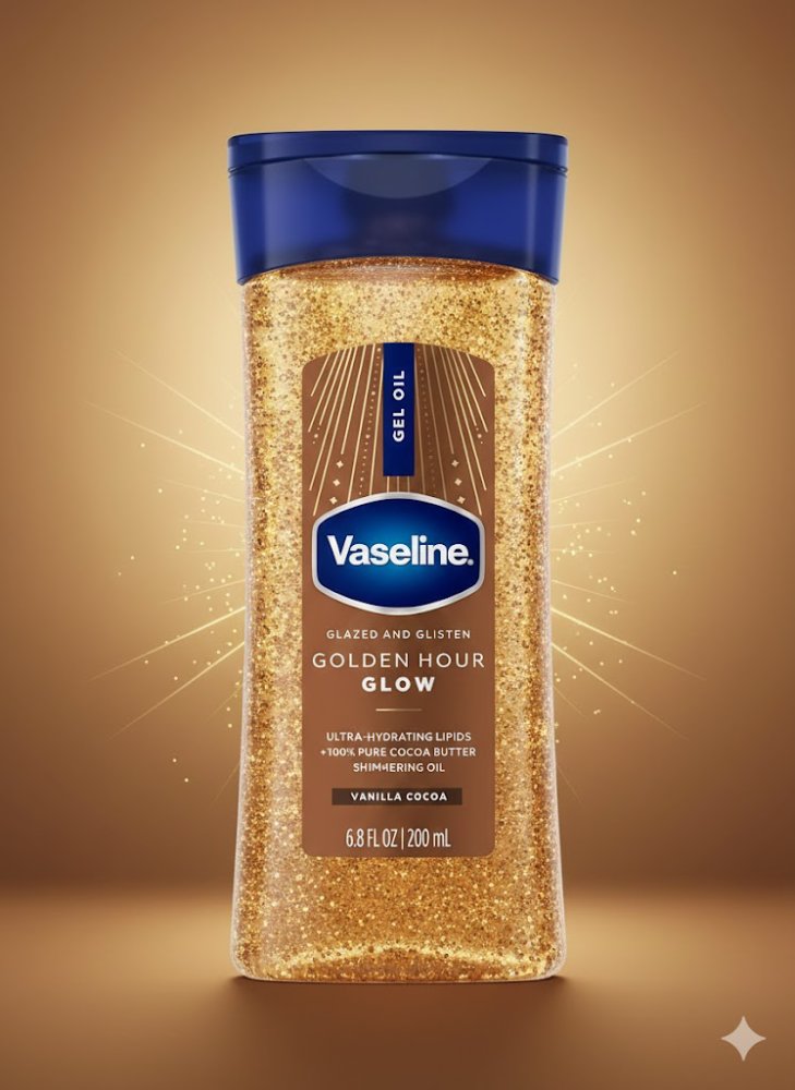 Aceite De Gel Corporal Glow vainilla y Cocoa Brillante