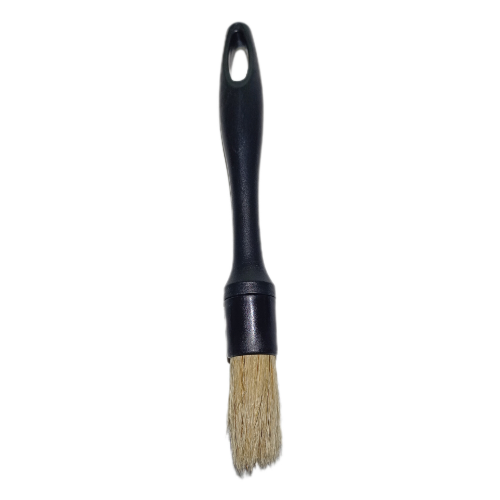 Brocha de cerdas naturales con mango plástico negro