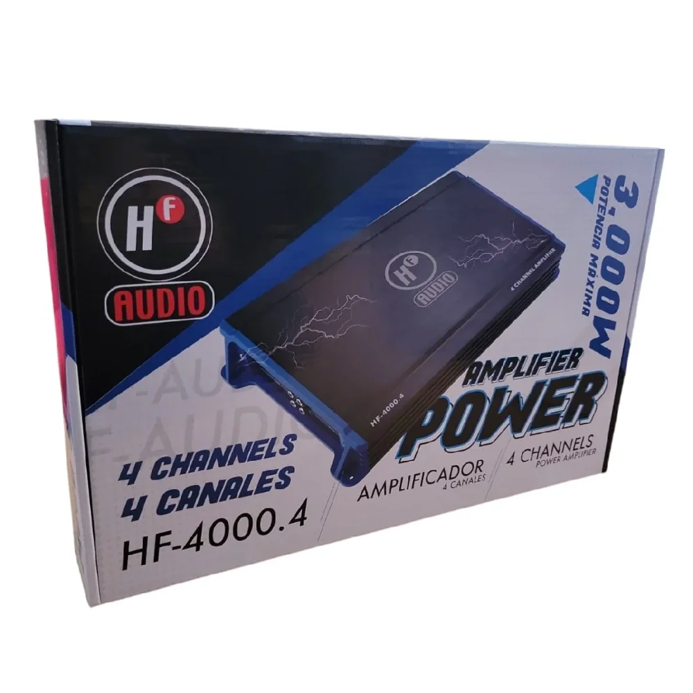 (M) 1027AMPLIFICADOR HF-4000.4 DE 4 CANALES CLASE A/B 3000 WATTS 400 RMS