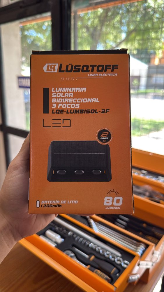 Lusqtoff APLIQUE SOLAR BIDIRECCIONAL 3 FOCOS