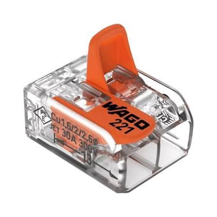 EMPALME RAPIDO DE 2 POLOS 4MM² 221-412 WAGO