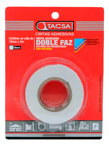 Cinta tacsa doble faz 18mmx2mx180mm