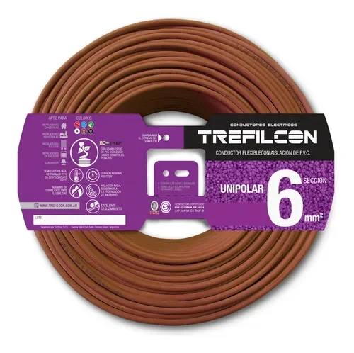 CABLE UNIP. 1X6 MM2 TREFILCON 100% COBRE